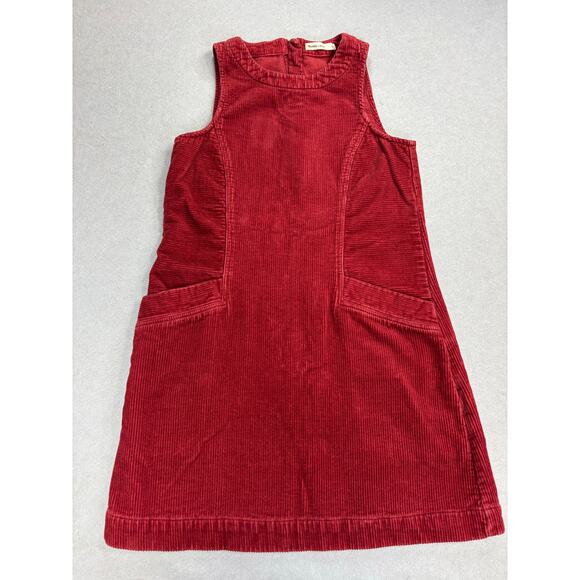 Marine Layer Women’s Size S Florence Shift Dress Corduroy Sleeveless Rust/Red - Picture 2 of 10